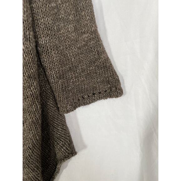 Chiaramente Open Cardigan, Wool/Alpaca Blend, made in Italy, Large, Brown - Picture 5 of 9